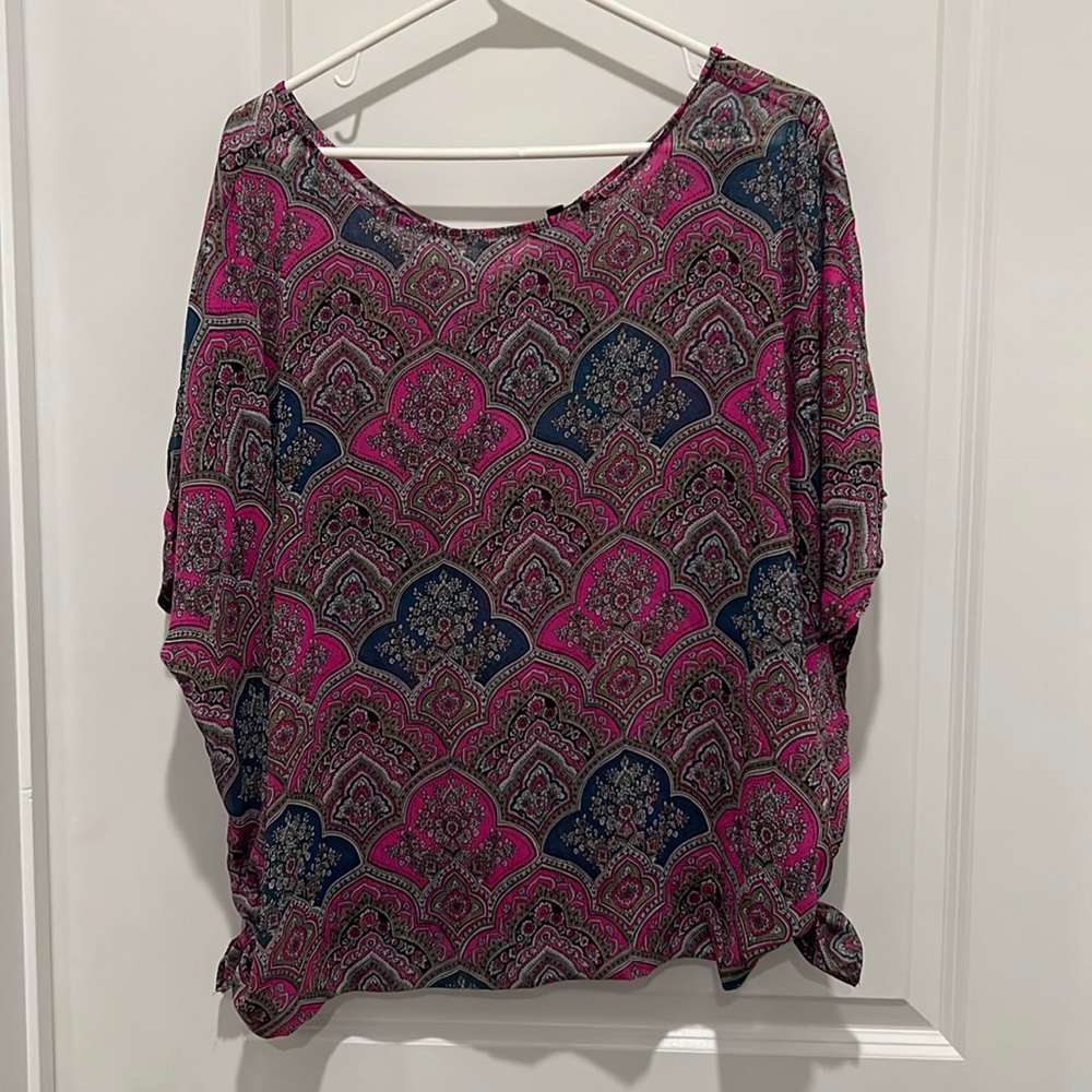 Sheer Bohemian Short Sleeve Top from the Limited Women’s Size M